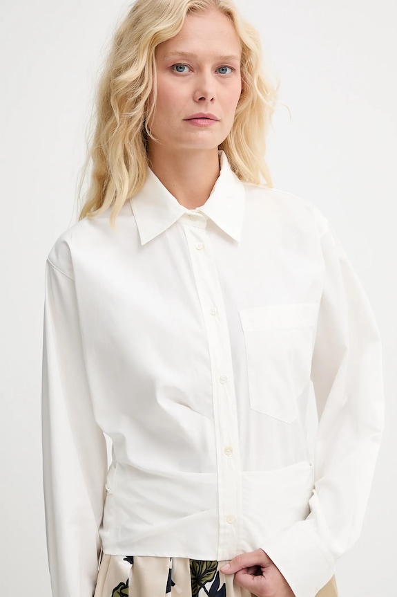 Weekend Max Mara cămașă din bumbac FRESCO bej 2525116072600