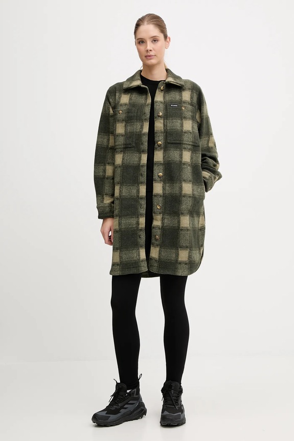Košilová bunda Columbia Wildest Venture 2136171 zelená AW25