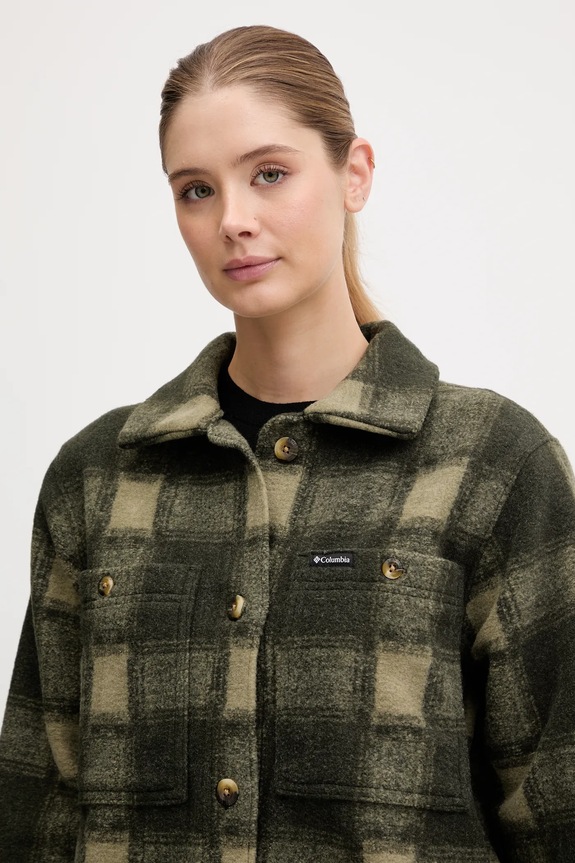 Košilová bunda Columbia Wildest Venture zelená 2136171