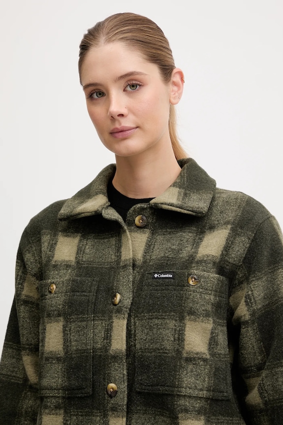 Košilová bunda Columbia Wildest Venture zelená 2136171