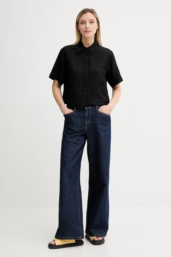Πουκάμισο Marc O'Polo 506006041057 μαύρο AW25