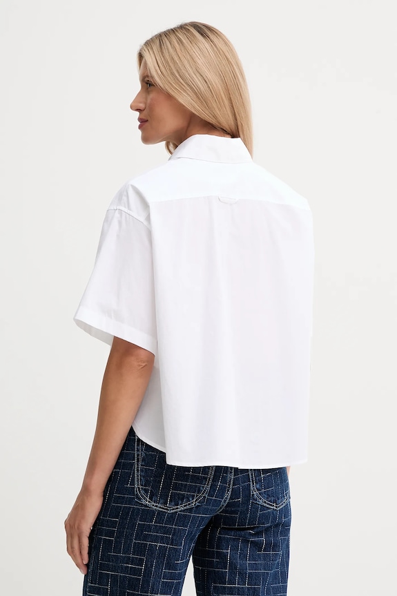 Îmbrăcăminte Kenzo cămașă din bumbac FF62CH2469LH alb