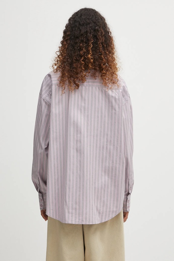 Ρούχα Βαμβακερό πουκάμισο Carhartt WIP W' L/S Grimsby I035134.32WXX μωβ