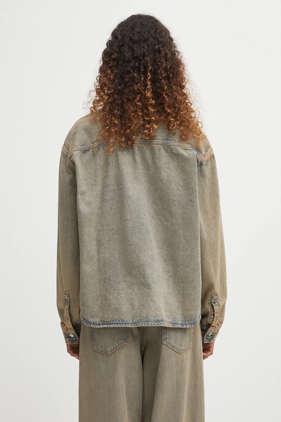 Clothing Carhartt WIP denim shirt W' Georgia I035823.3FUGD beige