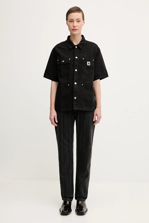 Traper košulja Carhartt WIP W' S/S Michigan I035573.89GD crna
