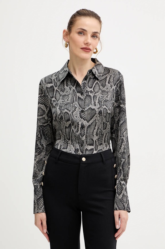 Košeľa Guess FERNANDA regular čierna W5BH83.WF1T2
