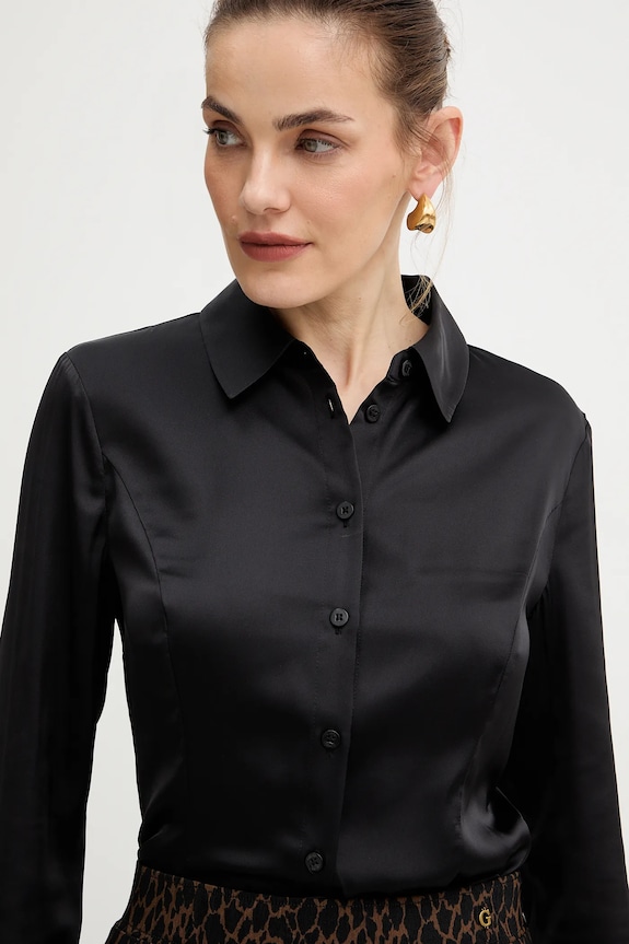 Košeľa Guess FERNANDA čierna W5BH83.WF1T2