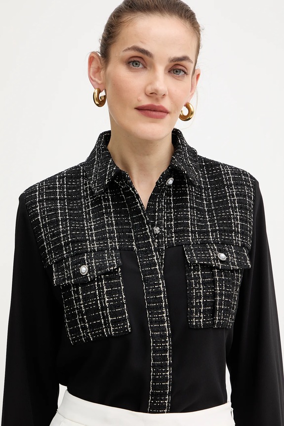 Košeľa Guess SANDRA čierna W5BH55.W2382
