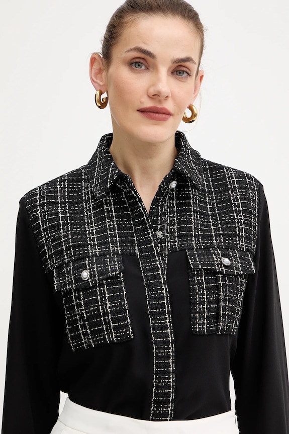 Košeľa Guess SANDRA čierna W5BH55.W2382