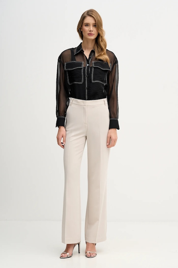 Sisley cămașă 5VGNLQ09I negru AW25