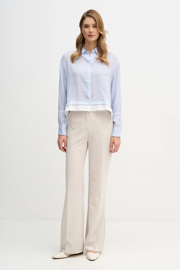 Sisley koszula 5LVZLQ09J niebieski AW25