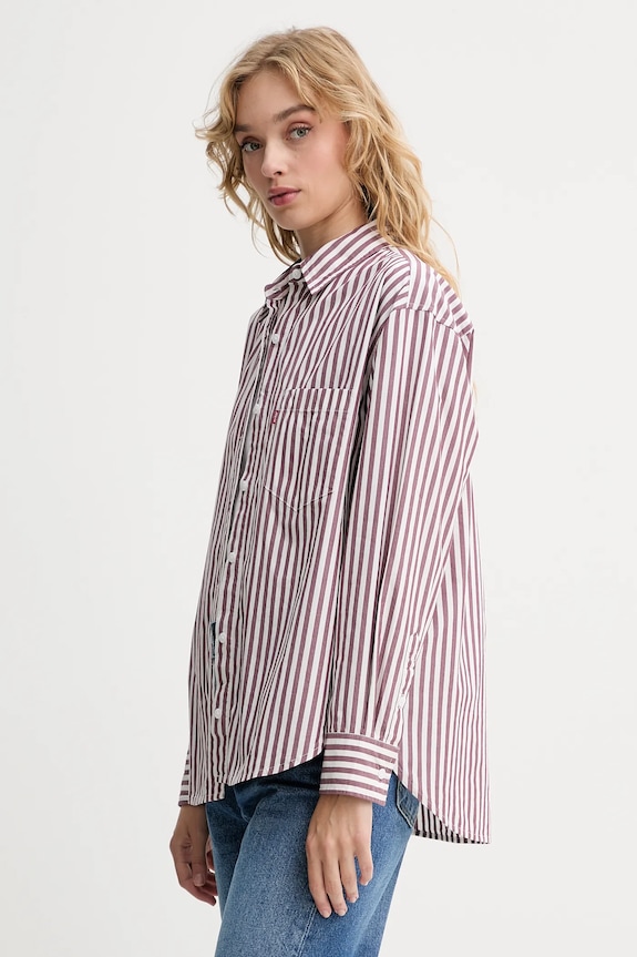 Βαμβακερό πουκάμισο Levi's καφέ 001HM.0010