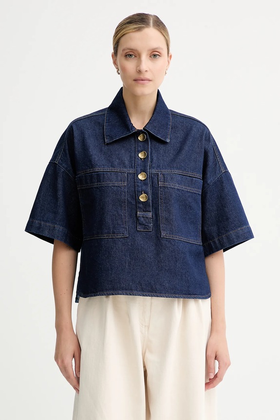 Джинсовая блузка Sessun casual голубой 25110014