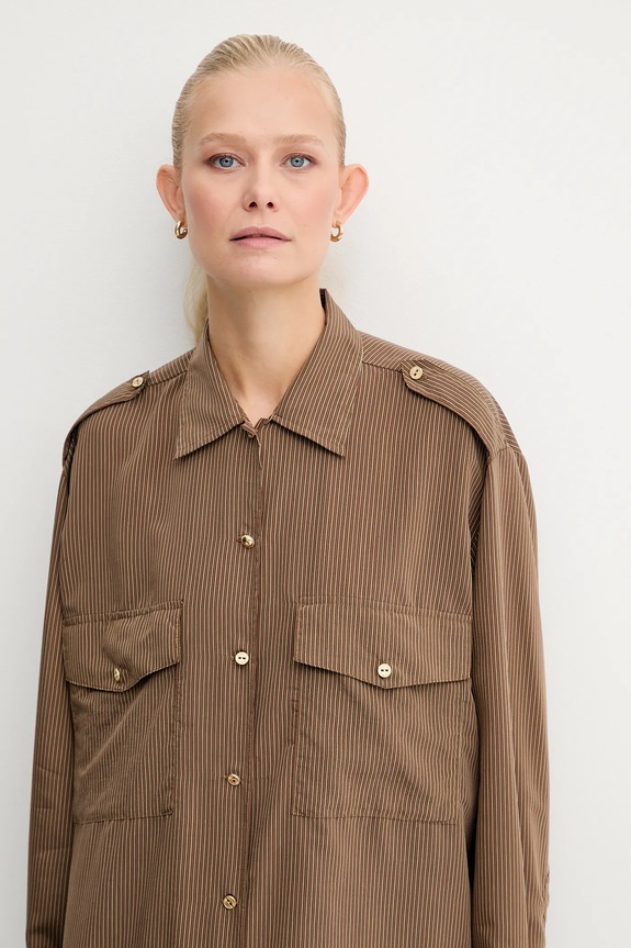 Πουκάμισο Sessun καφέ 25110019