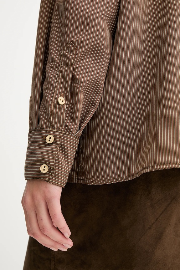 Πουκάμισο Sessun 25110019 καφέ