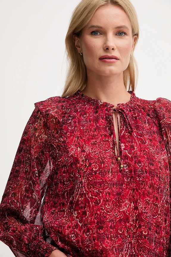 Μπλουζάκι Pepe Jeans μπορντό PL3051270