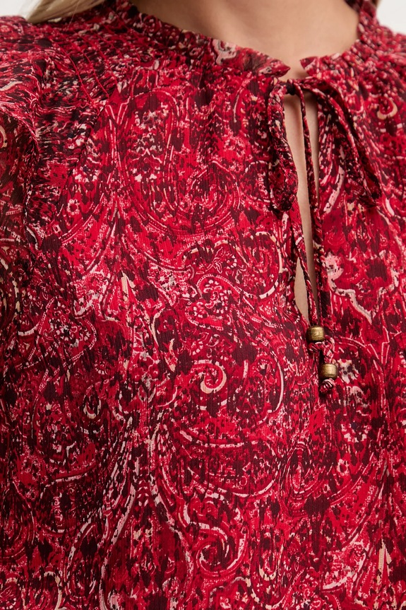 Μπλουζάκι Pepe Jeans PL3051270 μπορντό