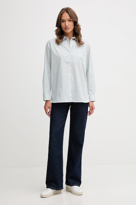 Πουκάμισο Calvin Klein Jeans LV044D170G πράσινο AW25
