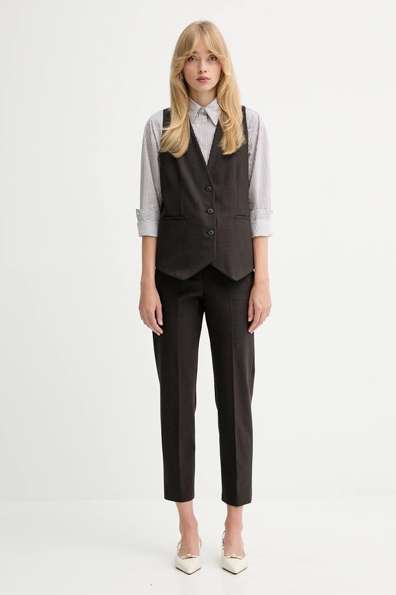 MAX&Co. koszula bawełniana 2526116121200 brązowy AW25