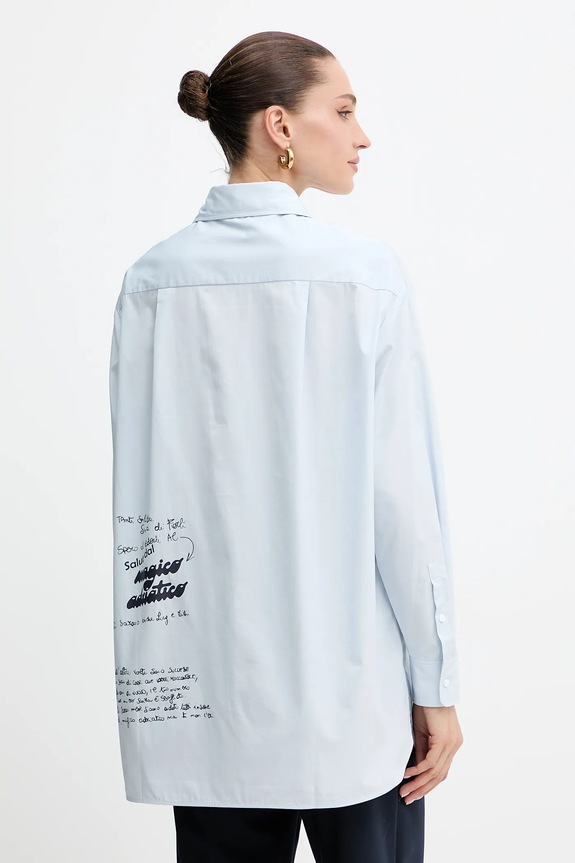 Ρούχα Βαμβακερό πουκάμισο MAX&Co. 2528116021200 μπλε