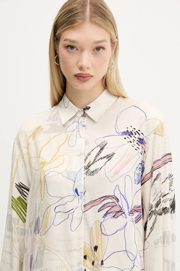 Desigual camicia NEWSARTY beige 25WWCW14