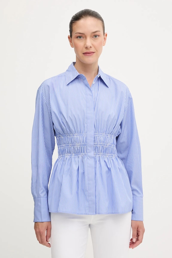 Rag & Bone cămașă din bumbac cu modele albastru RA0B25FSMPO