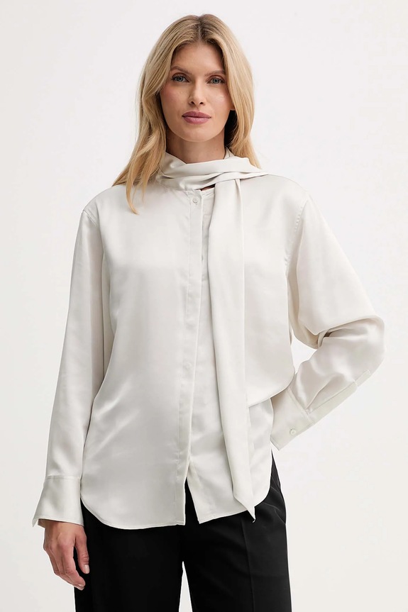 Košeľa Calvin Klein béžová LV044D125G