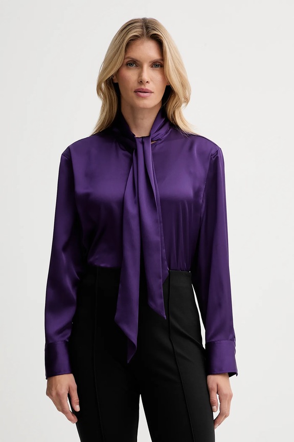 Calvin Klein cămașă lung violet LV044D125G