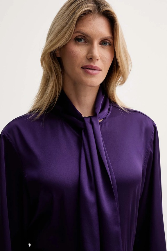 Calvin Klein cămașă violet LV044D125G