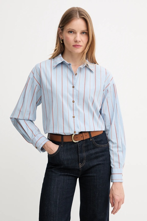 Barbour koszula bawełniana SAFFRON wzorzyste niebieski LSH1698