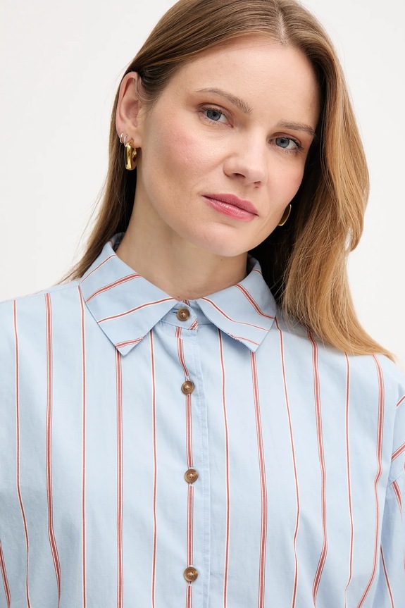 Barbour koszula bawełniana SAFFRON niebieski LSH1698