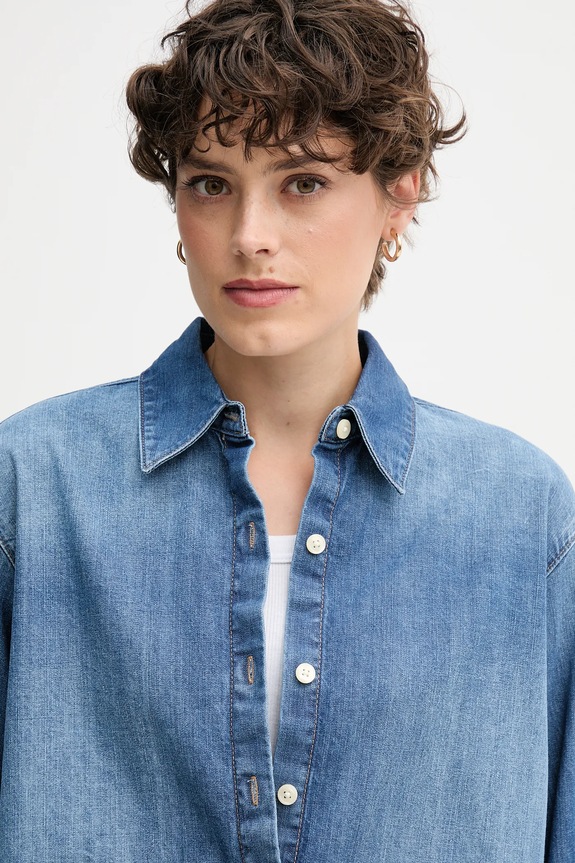 Calvin Klein Jeans cămașă jeans albastru LV047D758G