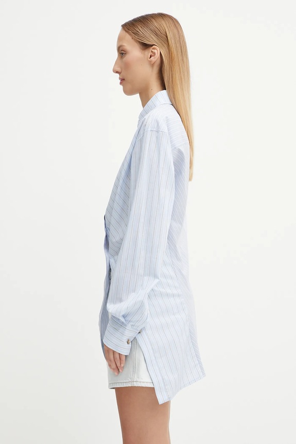 Andersson Bell koszula Twist Check atb1362w niebieski AW25