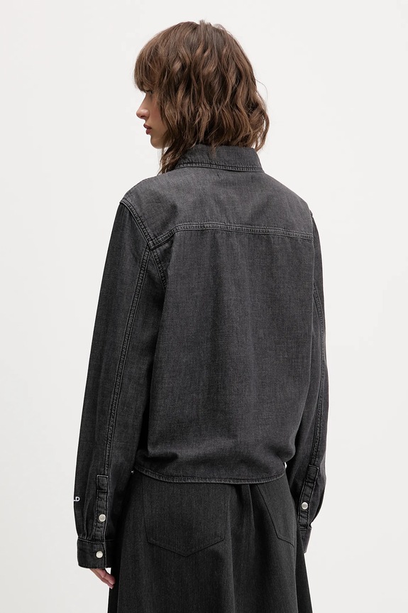 Oblečenie Rifľová košeľa Karl Lagerfeld Jeans A4W11001 sivá