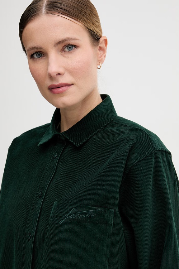 Lacoste koszula damska bawełniana zielony CF5336