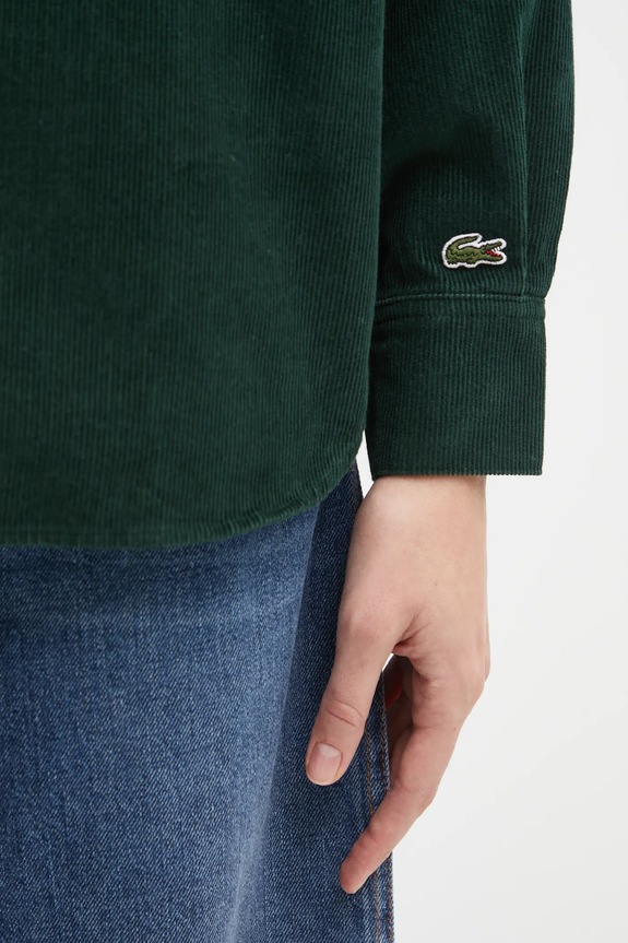 Lacoste camasa din velur verde CF5336