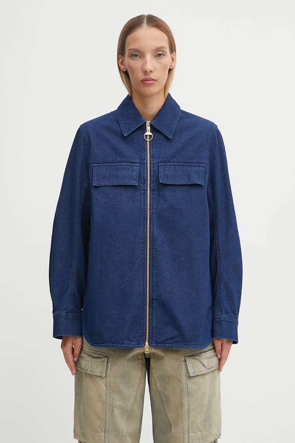 Джинсовая рубашка Barbour Arla Denim Overshirt relaxed тёмно-синий LOS0078IN12