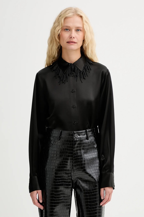 Košeľa ISABELLE BLANCHE jednofarebný čierna IS25FW.C079.T008