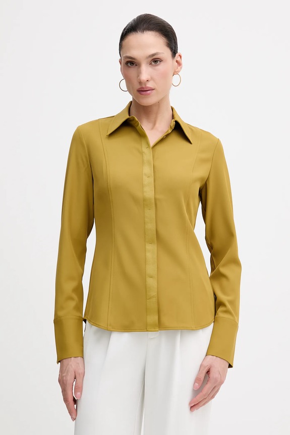 Sisley koszula z elastanem zielony 5SLFLQ0A0