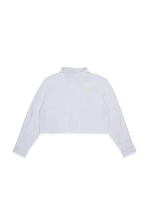 Παιδικό βαμβακερό πουκάμισο Diesel CLIO SHIRT J02373 λευκό AW25