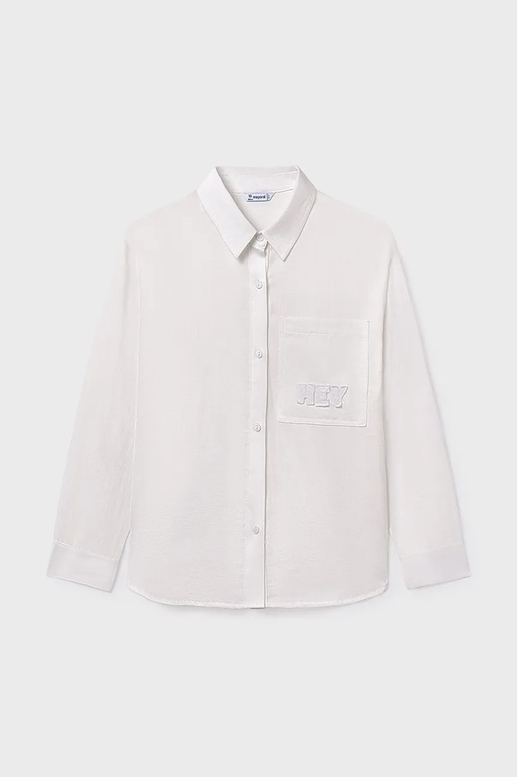 Παιδικό βαμβακερό πουκάμισο Mayoral 7197.8G.Junior.9BYA μπεζ AW25