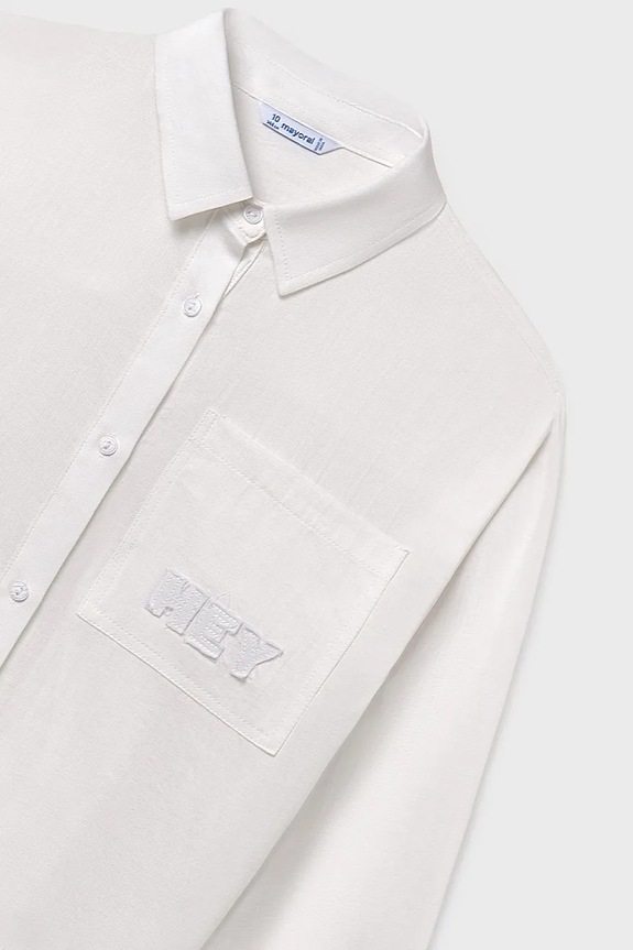 Παιδικό βαμβακερό πουκάμισο Mayoral μπεζ 7197.8G.Junior.9BYA