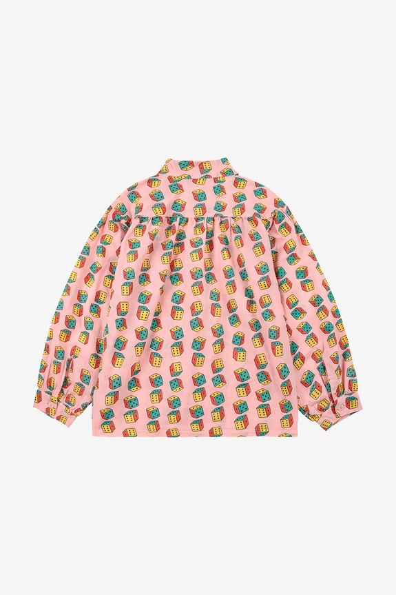 Deklice Otroška bombažna srajca Bobo Choses Dices 225AC055 roza