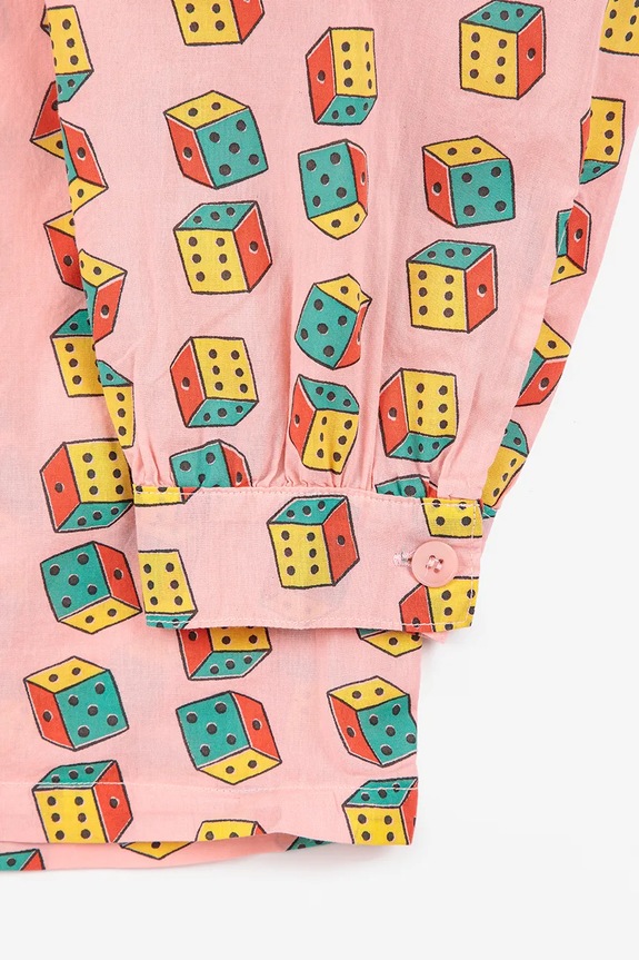 Otroška bombažna srajca Bobo Choses Dices 225AC055 roza