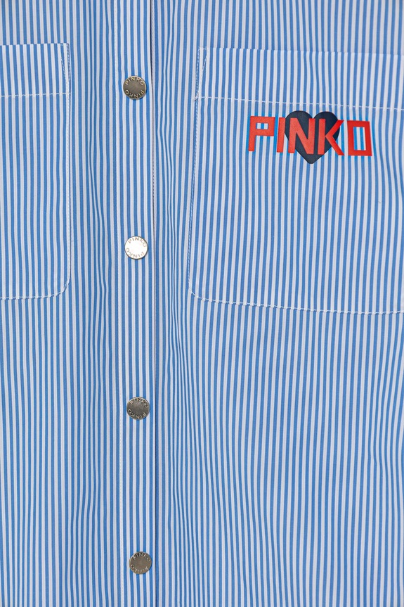 Dziewczynka Pinko koszula bawełniana dziecięca KFCA015.C.CR013 niebieski