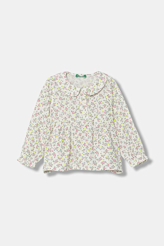 Παιδική βαμβακερή μπλούζα United Colors of Benetton casual μπεζ 534ZGQ02T.P.seasonal