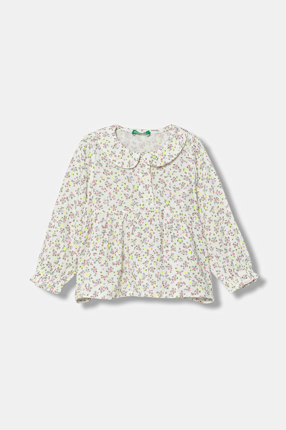 Παιδική βαμβακερή μπλούζα United Colors of Benetton casual μπεζ 534ZGQ02T.P.seasonal