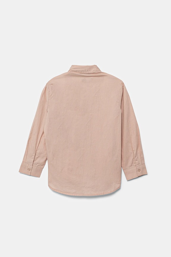 Παιδικό βαμβακερό πουκάμισο United Colors of Benetton 5EW7CQ04A.G.seasonal ροζ AW25