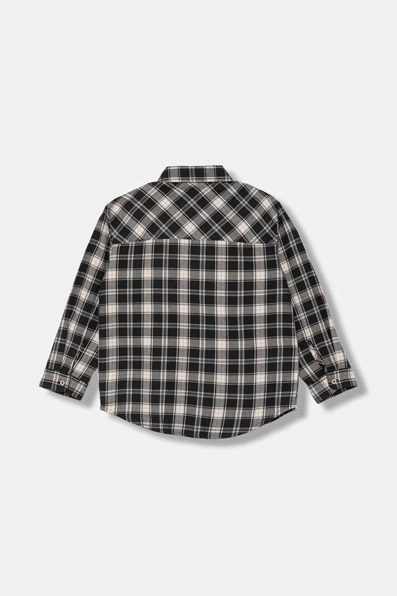 Παιδικό βαμβακερό πουκάμισο United Colors of Benetton 5LQHCQ04D.G.seasonal γκρί AW25