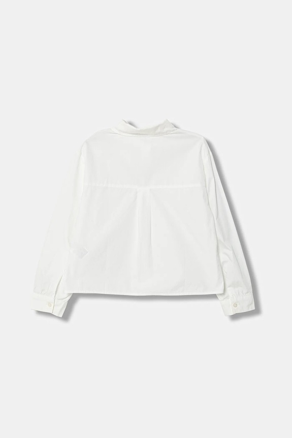 United Colors of Benetton cămașă de bumbac pentru copii 5EW7CQ04L.G.Seasonal alb AW25